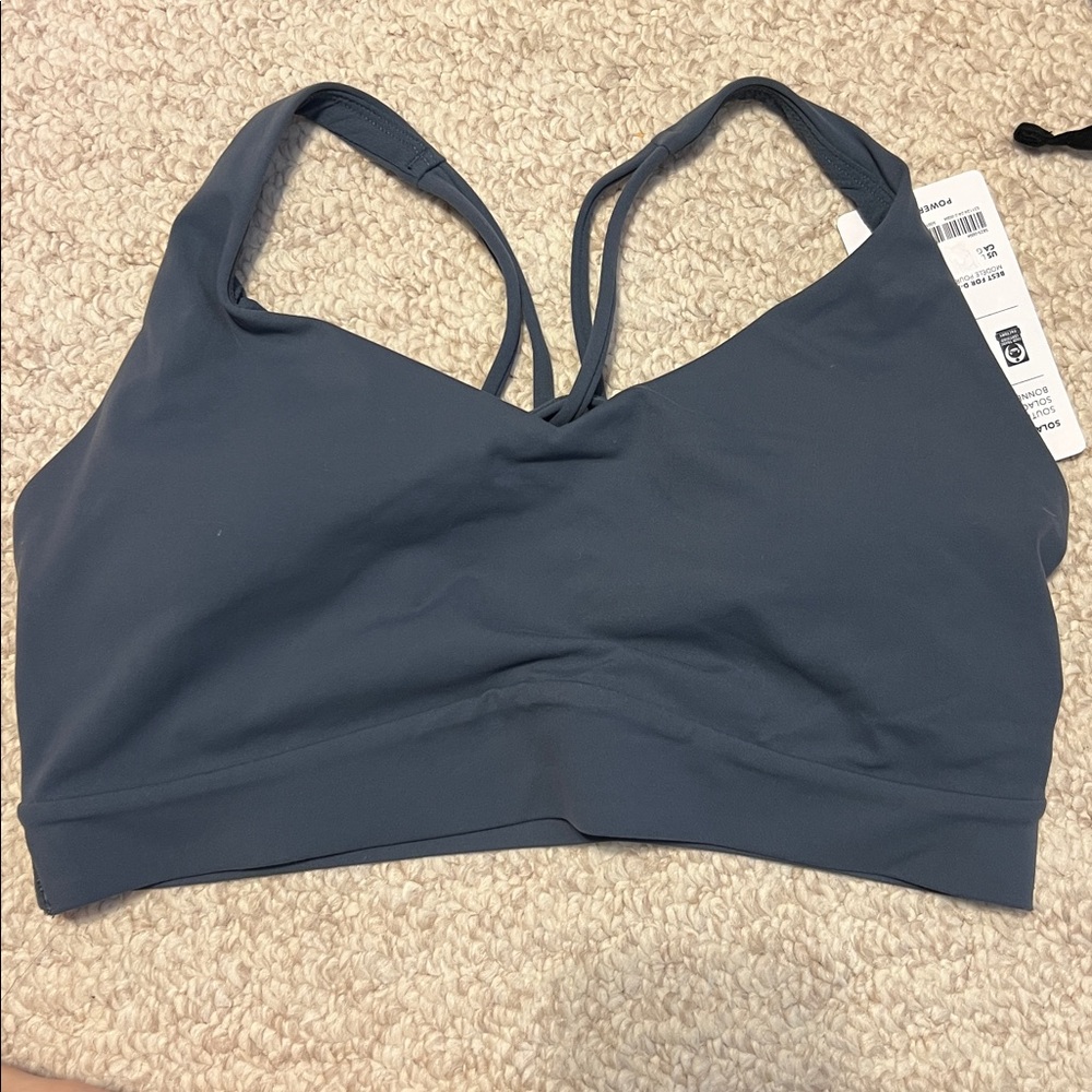 Athleta Women's Blue Sports Bra solace large D DD - Picture 4 of 4